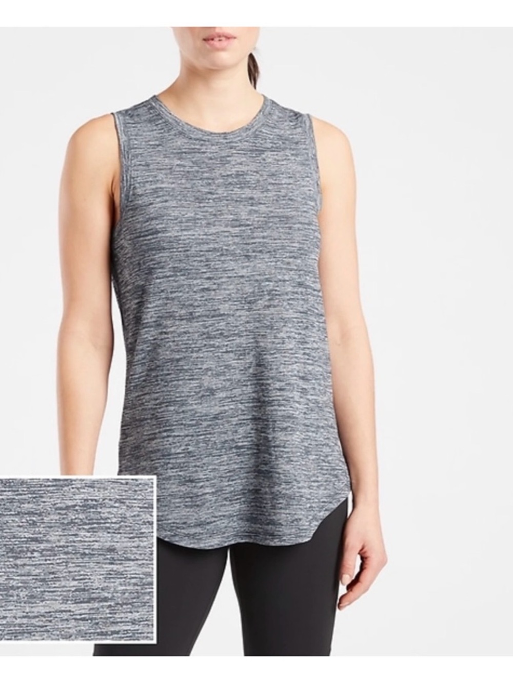 Athleta Gray Heathered Sleeveless Tank